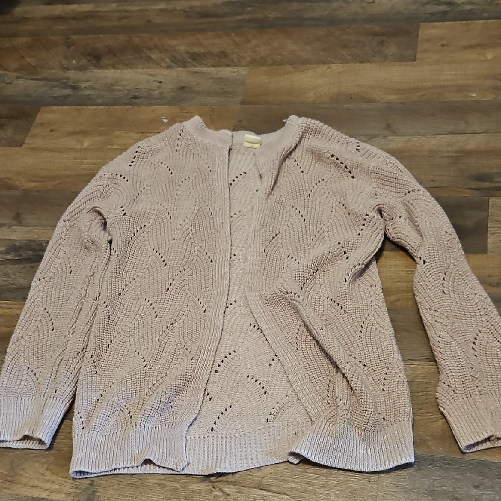 Pink Kids Knit Cardigan Sweater